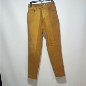 Vibrant Yellow Straight Leg Pants with High Waist